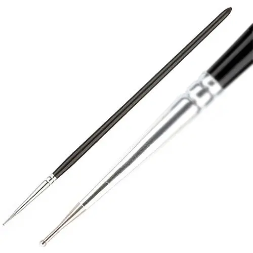 Dřevěné zdobíci pero, černé - střední kulička
