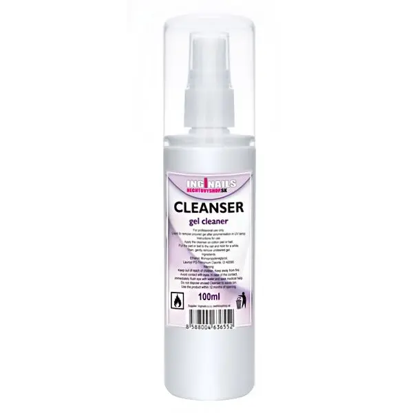 Nail Cleanser Inginails - průhledný s dávkovačem, 100 ml