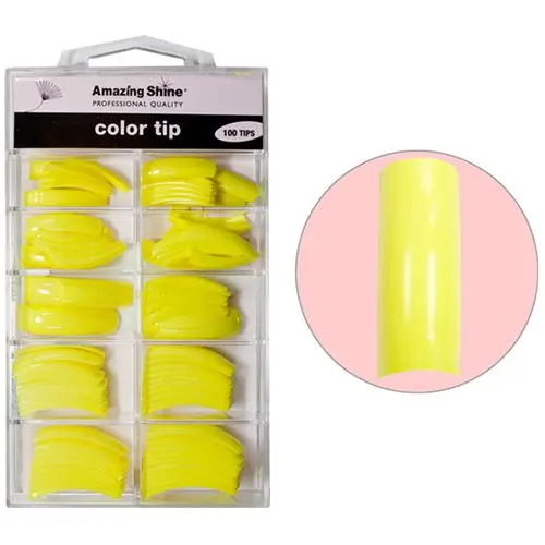Tipy na nehty, barevné, č.1 - 10 - Classic Yellow, 100ks