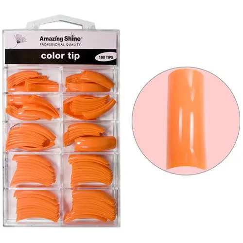 Barevné tipy na nehty, 100ks, č.1 - 10 - Classic Orange