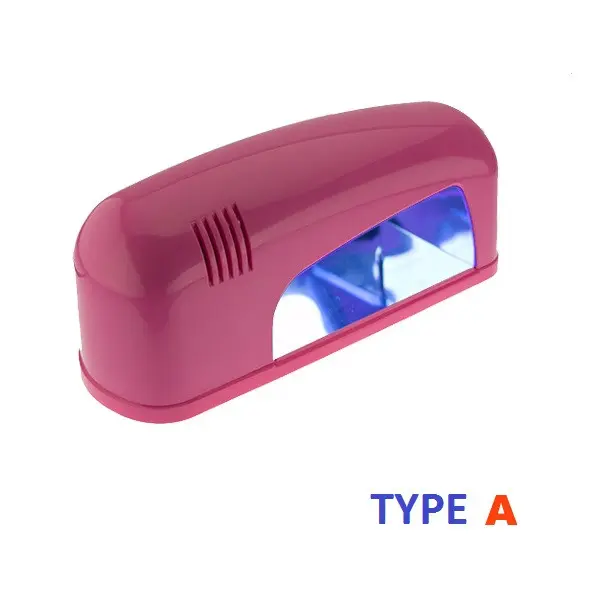 1zářivková UV lampa na nehty - sytě růžová, 9 W