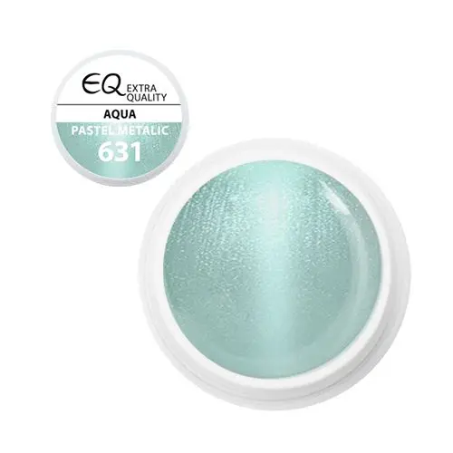 Barevný UV gel na nehty – 631 Pastel Metalic Aqua