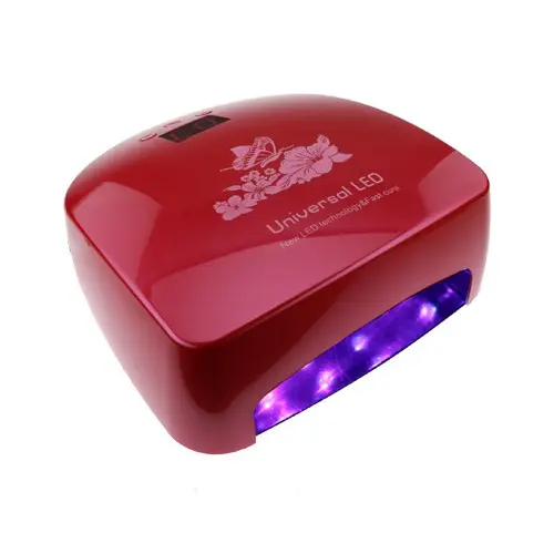 Růžovočervená LED lampa na nehty - 66W
