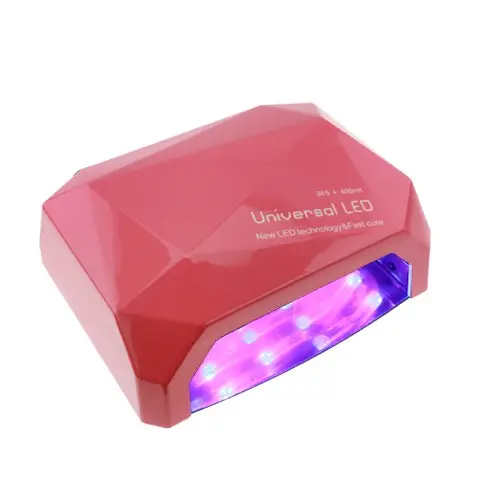 Růžová LED lampa na nehty - 66W
