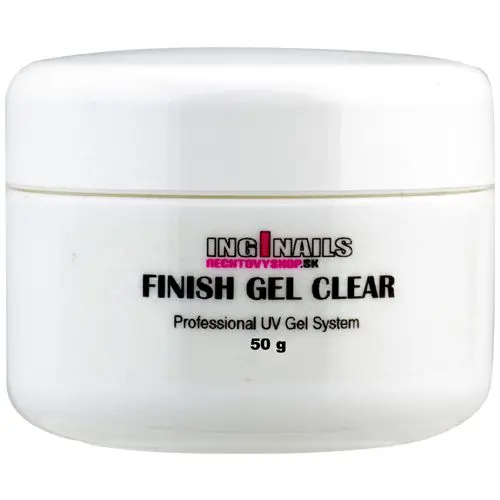 Modelovací UV gel Inginails - Finish Gel Clear 50g