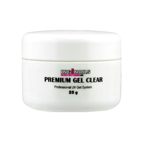 Modelovací UV gel Inginails - Premium Gel Clear, 25 g