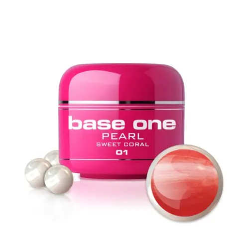 Gel Silcare Base One Pearl - Sweet Coral 01, 5 g