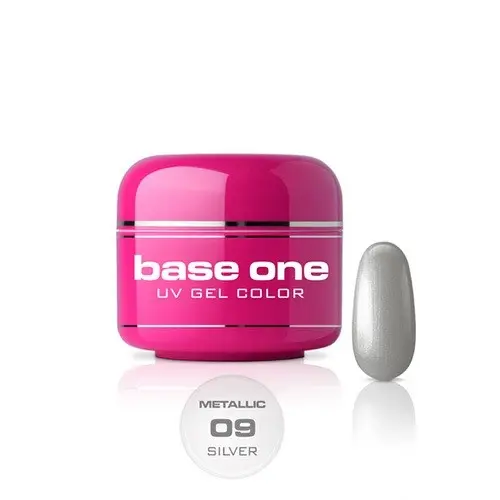 Gel Silcare Base One Metallic - Silver 09, 5 g