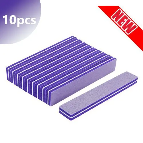 10 ks – Inginails Pěnový pilník na nehty, fialový 100/150