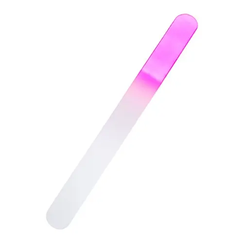 Skleněný pilník na nehty - růžový, velký