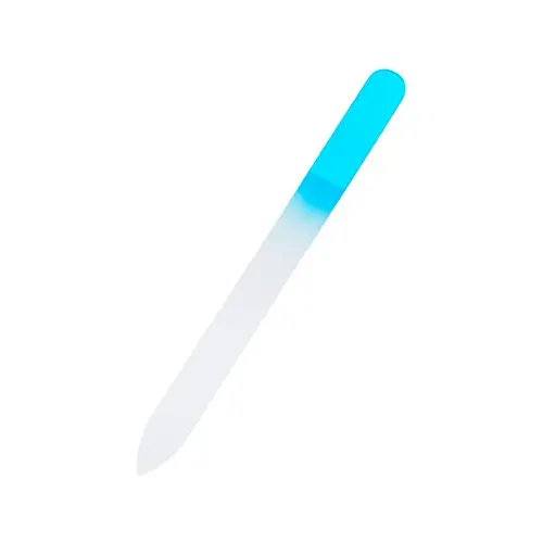 Skleněný pilník na nehty - modrý, malý
