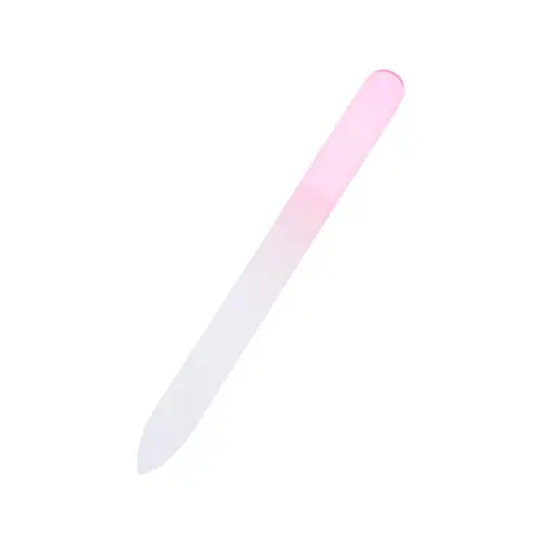 Skleněný pilník na nehty - růžový, malý