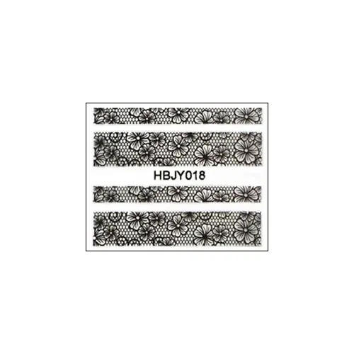 Vodolepky s černo-bílým motivem květů v pase – HBJY018