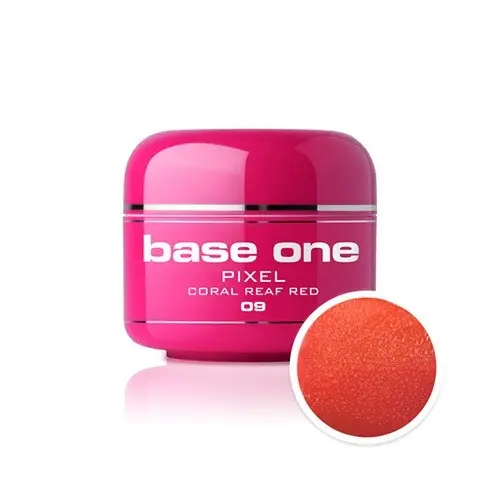 Gel Silcare Base One Pixel – Coral Reaf Red 09, 5 g