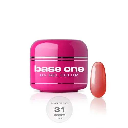 Gel Silcare Base One Metallic – Kisses Red 31, 5 g