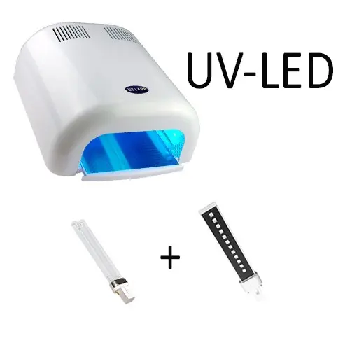 Kombinovaná LED UV lampa na gelové nehty, bílá – 36W 