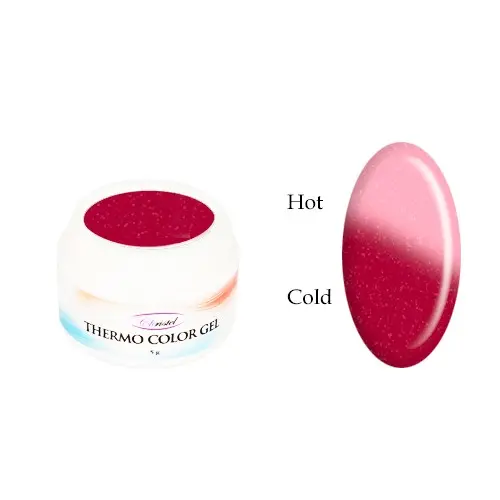 Thermo barevný gel - ROSE RED GLITTER/LIGHT APRICOT GLITTER, 5g
