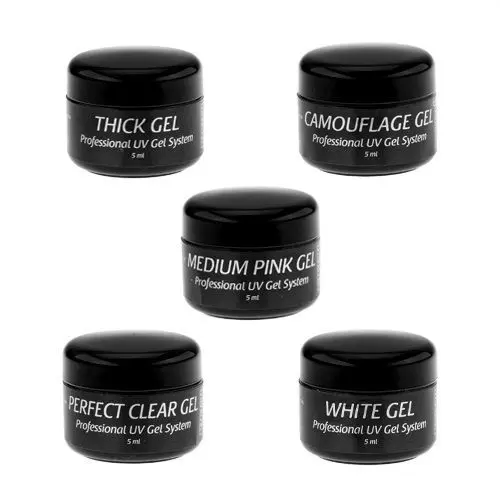 Zvýhodněný balíček 5x5 ml modelovacích UV gelů Inginails Professional 