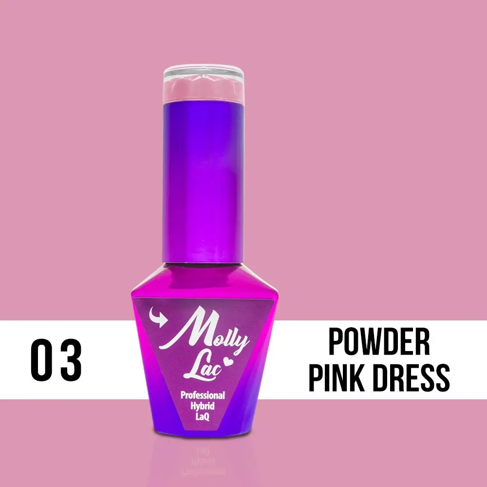 MOLLY LAC UV/LED gel lak Glamour Woman - Powder Pink Dress 03, 10 ml