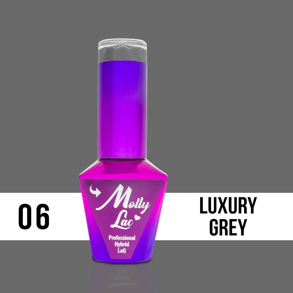 MOLLY LAC UV/LED gel lak Glamour Women - Luxury Grey 06, 10 ml