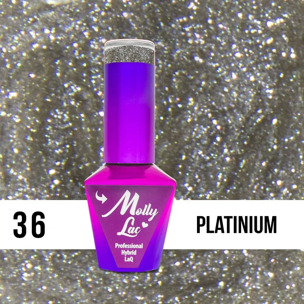 MOLLY LAC UV/LED gel lak Queens of Life - Platinum 36, 10 ml