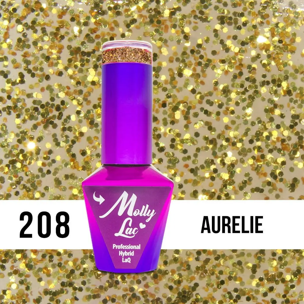 MOLLY LAC UV/LED gel lak Sensual - Aurelie 208, 10 ml