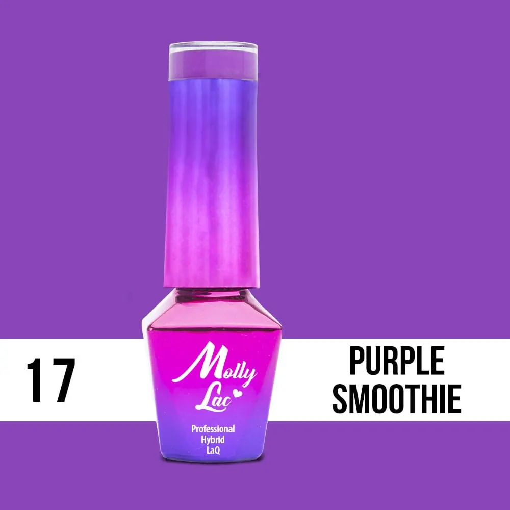MOLLY LAC UV/LED gel lak Cocktails and Drinks - Purple Smoothie 17, 5 ml