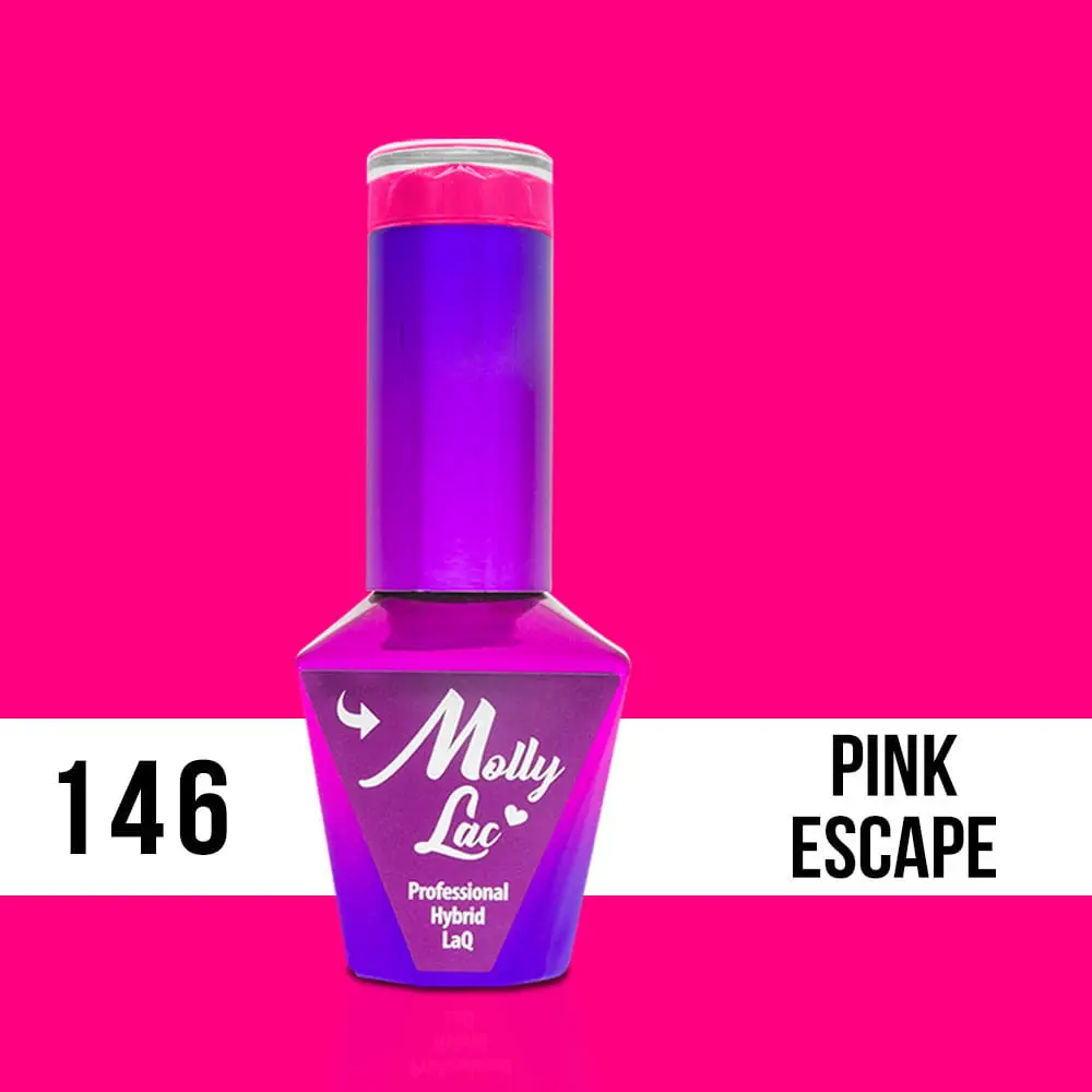 MOLLY LAC UV/LED gel lak Flamingo - Pink Escape 146, 10 ml