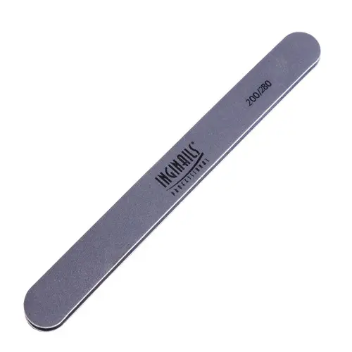 Inginails Professional Pilník na nehty, šedý rovný s černým středem, omyvatelný a dezinfikovatelný 280/280