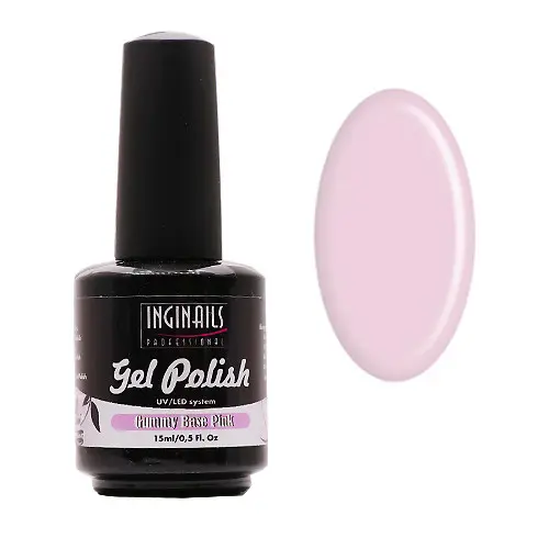 UV Gel lak Inginails Professional - Gummy Base Pink, 15ml