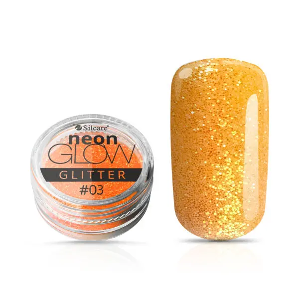 Ozdobný prášek, Neon Glow Glitter, 03 - Orange, 3 g