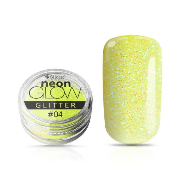 Ozdobný prášek, Neon Glow Glitter, 04 - Yellow, 3 g
