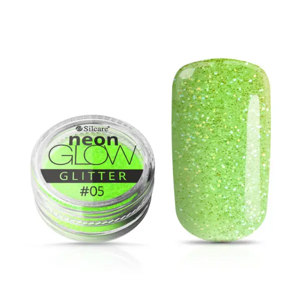Ozdobný prášek, Neon Glow Glitter, 05 - Green, 3 g