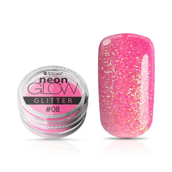 Ozdobný prášek, Neon Glow Glitter, 08 - Pink, 3 g