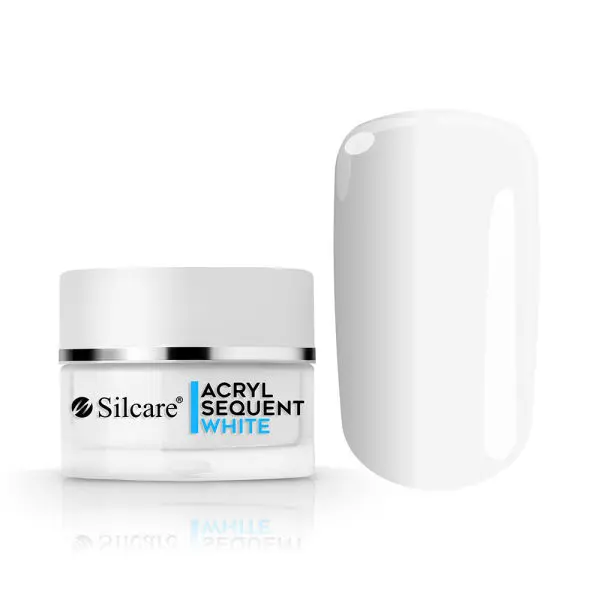 Akrylový prášek Silcare Sequent Acryl – White, 12g