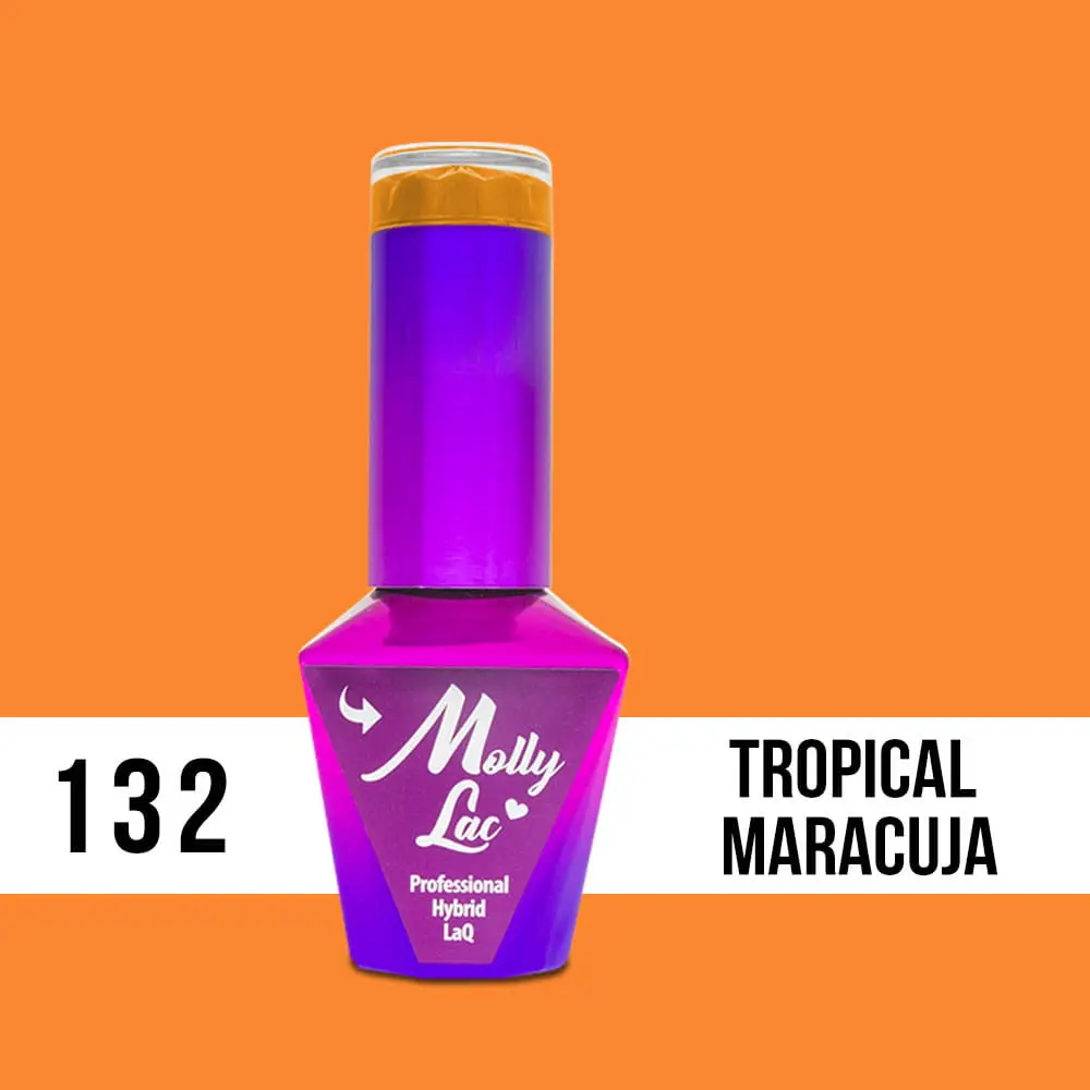 MOLLY LAC UV/LED gel lak Bubble Tea -  Tropical Maracuja 132, 10ml