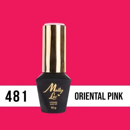 Gel lak, UV/LED Molly Lac - Oriental Pink 481, 10ml