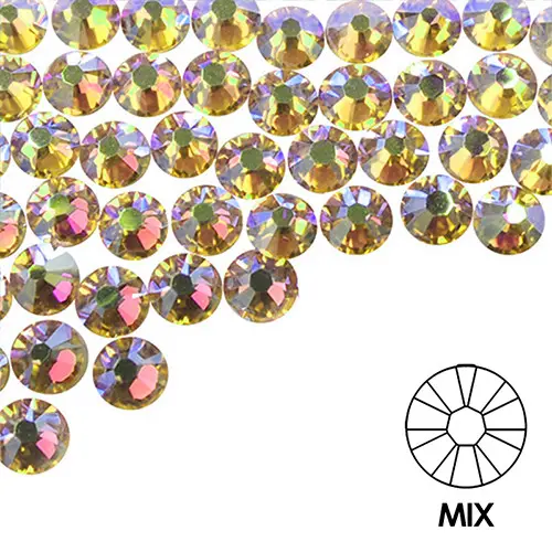 Ozdobné kamínky na nehty - MIX - holografické, 100ks