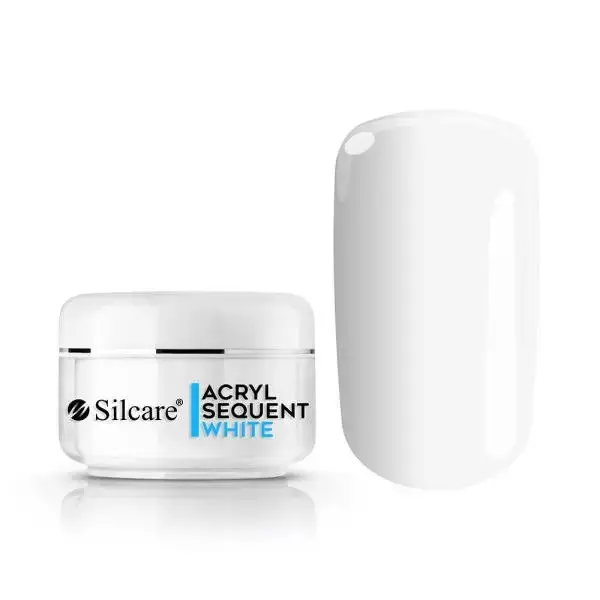 Akrylový prášek Silcare Sequent Acryl – White, 12g