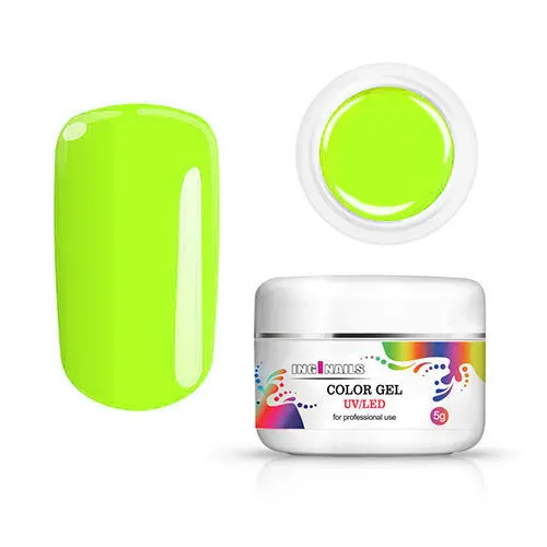 Barevný gel Inginails UV/LED - Neon Lime Green, 5g