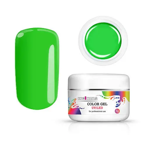 Barevný gel Inginails UV/LED - Neon Light Green, 5g