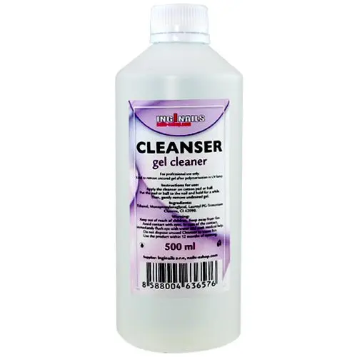 Cleanser, průhledný Inginails - odmašťovač nehtů, 500ml