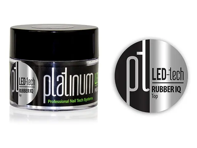 Stavební gel na nehty Platinum LED-tech Rubber IQ - Top, 40g