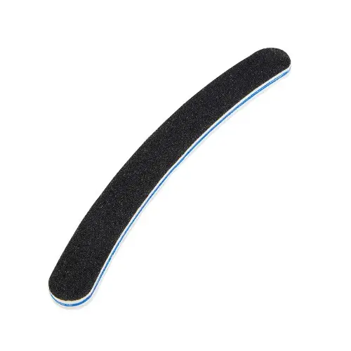 Bílo-černý pilník na nehty s modrým středem - banán 80/100
