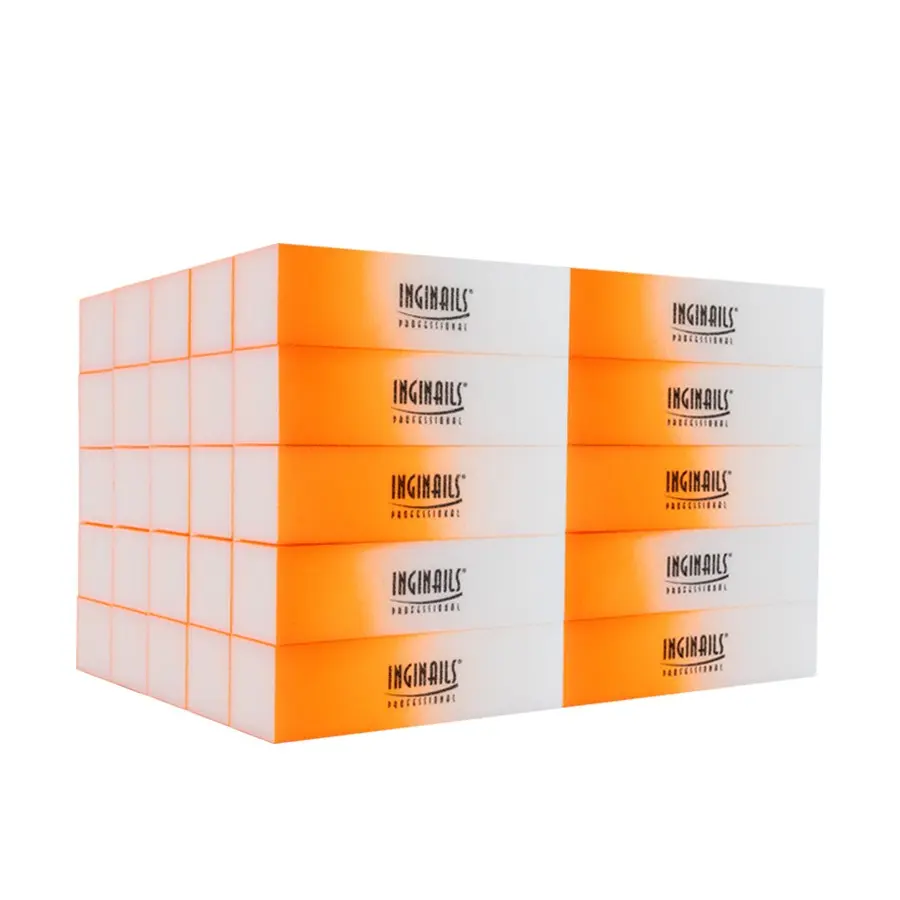 Inginails Professional Blok - oranžové ombre, 120/120 - 4stranný