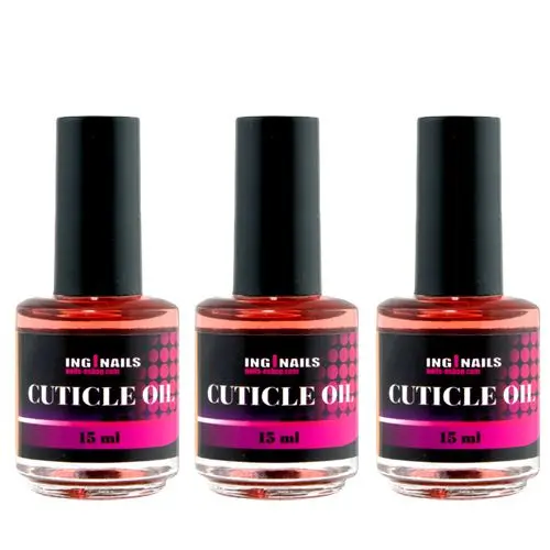 Cuticle Oil PEACH ORANGE 15ml - olej na nehtovou kůžičku Inginails, 3ks