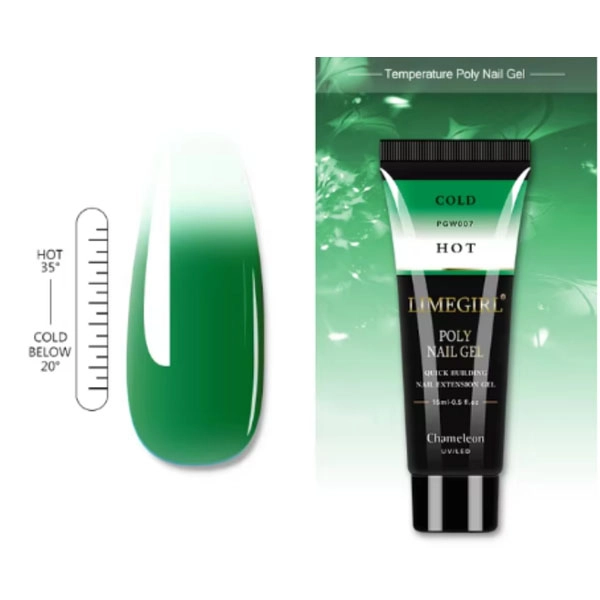 Barevný Polygel  - Chameleon Green, 15ml