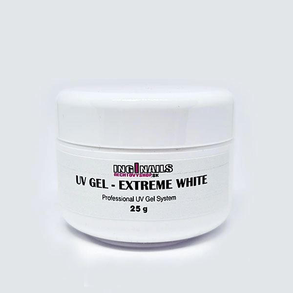 Modelovací UV gel Inginails - Extreme White 25g