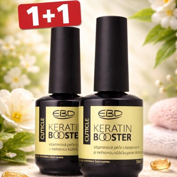 Cuticle - Keratin Booster - vitaminová starostlivost o nehtovou kůžičku, 15ml - AKCE 1+1 ZDARMA