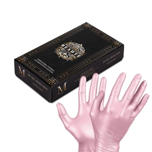 Růžové jednorázové rukavice S/50ks